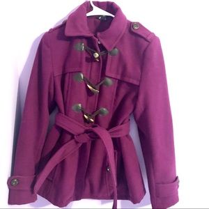 Purple Winter Pea Coat